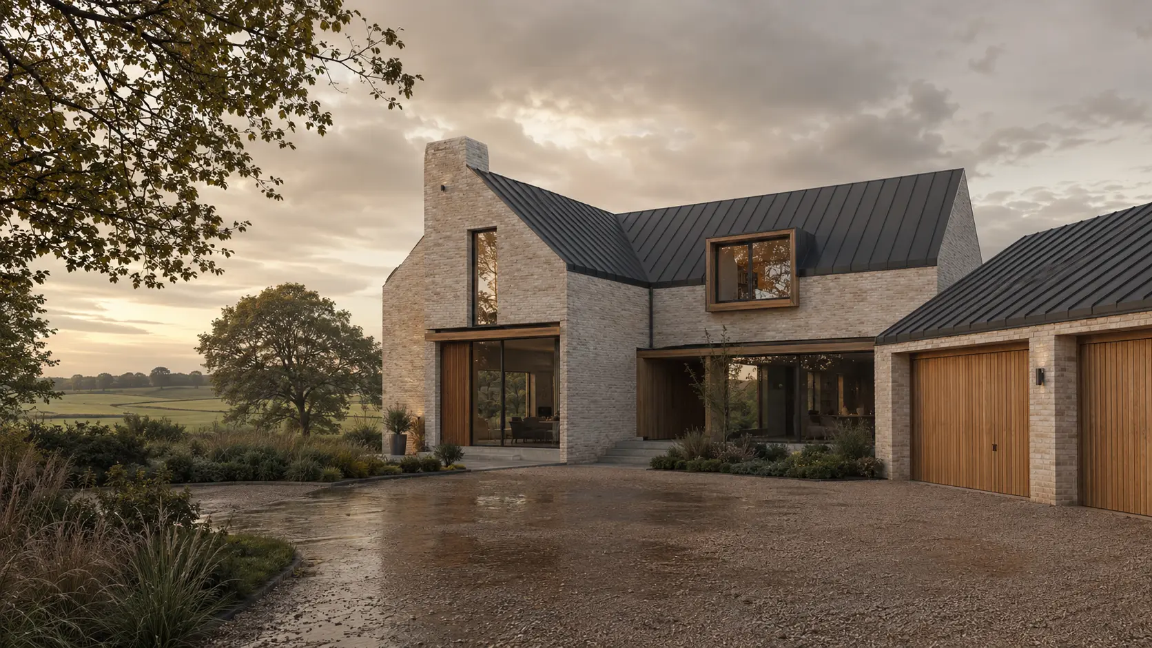 Modern British residential exterior visualisation